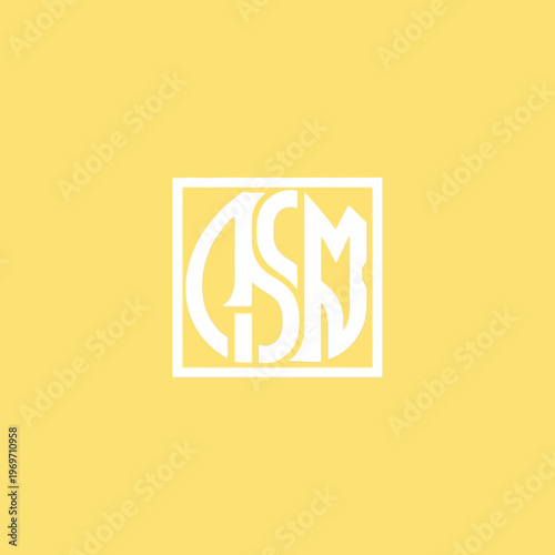 Abstract Geometric Logo Design with Intertwined Letters GSM.