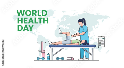 Physiotherapist assisting patient with leg exercises on treatment table