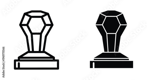 Rubber stamp icon, office seal sign, vector illustration, flat design