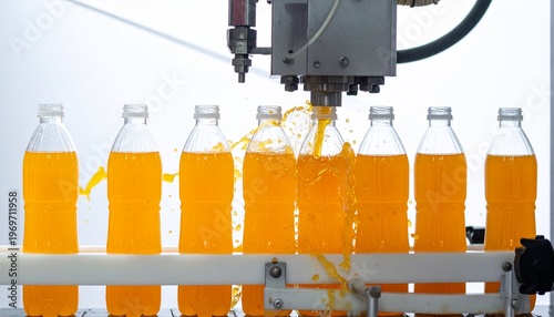 Juice Bottling Production Line with Conveyor