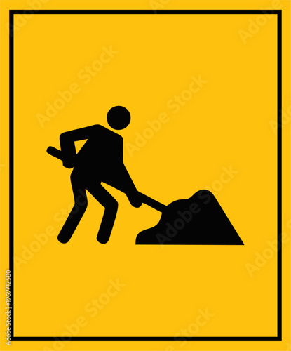 under safety sign warning vector design black color and yellow background