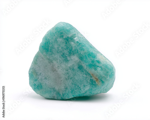 Amazonite Stones Set — Polished and Raw Isolated on White, Teal amazonite crystals, rough and polished, high‑res cutouts for jewelry, wellness, branding, packaging, and product mockups.