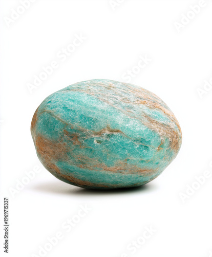 Amazonite Stones Set — Polished and Raw Isolated on White, Teal amazonite crystals, rough and polished, high‑res cutouts for jewelry, wellness, branding, packaging, and product mockups.