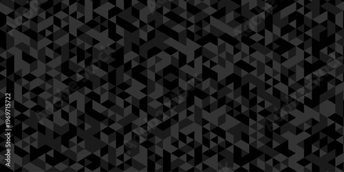 Abstract low polygon paper cubic black, gray wallpaper design. vector transparent polygon reangle square pattern. geometric wall tile metal cube triangle background.