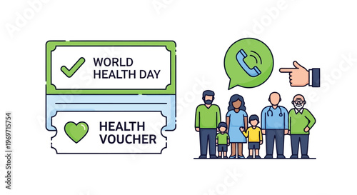 Family receives health voucher and support via phone on World Health Day
