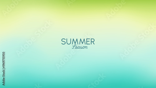 Soft gradient summer background with fresh green, blue, and light yellow tones. Clean and calming design, perfect for seasonal promotions, banners, social media, and web design.