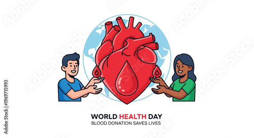 World health day blood donation saves lives concept