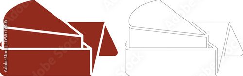 Cheese wedge wrap silhouettes