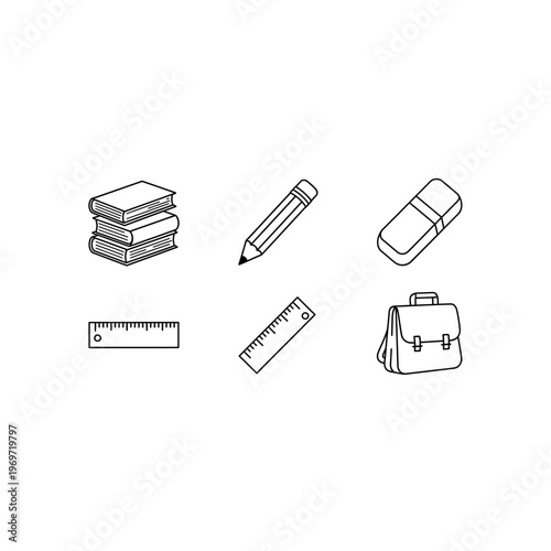 A collection of school supplies