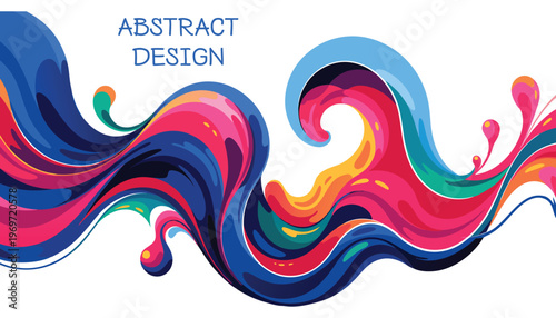 Abstract colorful background with circles abstract Modern Flat Illustration Set with Dynamic Waves, Urban Lifestyle and Colorful Creative Design