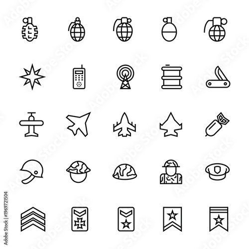 Outline icon for Army & Military