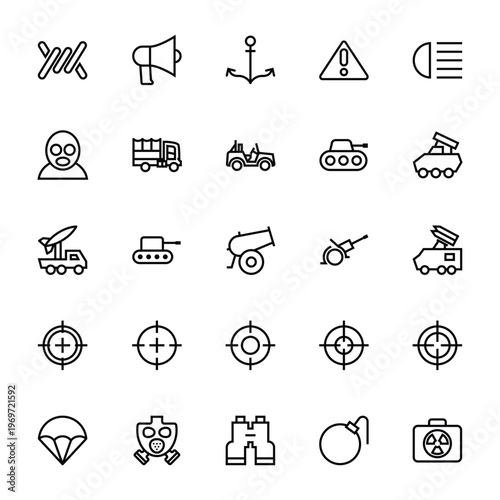 Outline icon for Army & Military