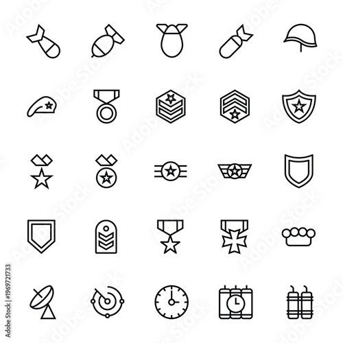 Outline icon for Army & Military