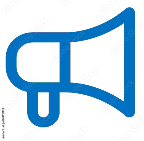 Megaphone Icon Vector. Outline Megaphone Sign. Isolated Contour Symbol Illustration.

