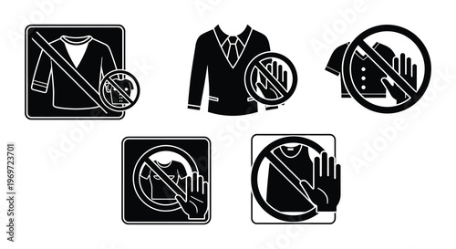 Prohibition signs depicting not checking time with a wristwatch