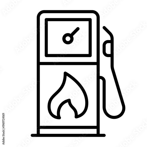 Natural gas icon vector. Propane Illustration sign. Gas supply symbol. Gas logo.