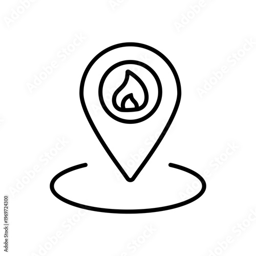 Natural gas icon vector. Propane Illustration sign. Gas supply symbol. Gas logo.