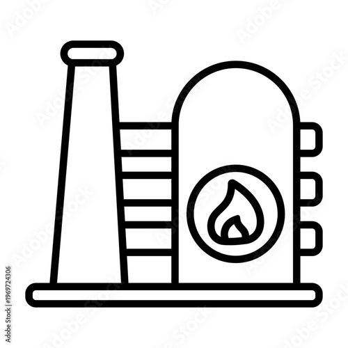 Natural gas icon vector. Propane Illustration sign. Gas supply symbol. Gas logo.