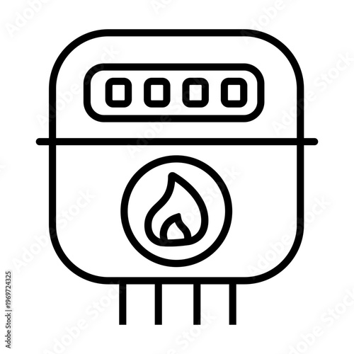 Natural gas icon vector. Propane Illustration sign. Gas supply symbol. Gas logo.