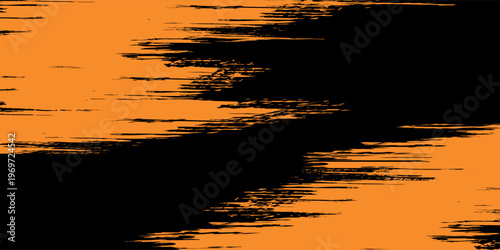 orange black brush Car sticker wrap pattern banner abstract sporty lines black orange color combination grunge brush modern pattern racing motorsport vector design.