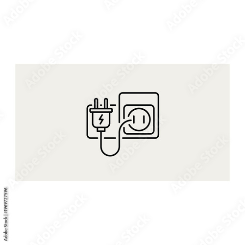 Electric plug inserted into socket