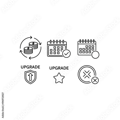 Icons for software upgrade and management