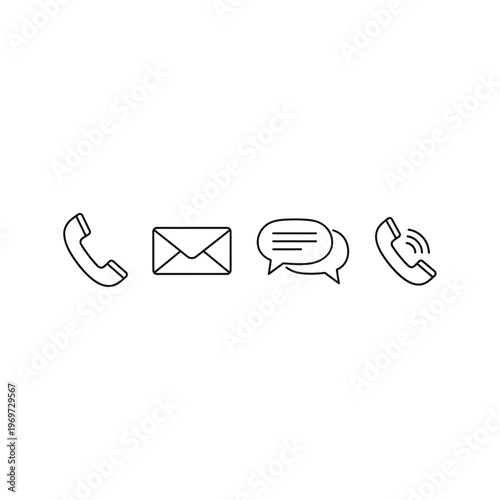 Icons for communication methods