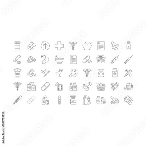 A collection of various tools and equipment icons