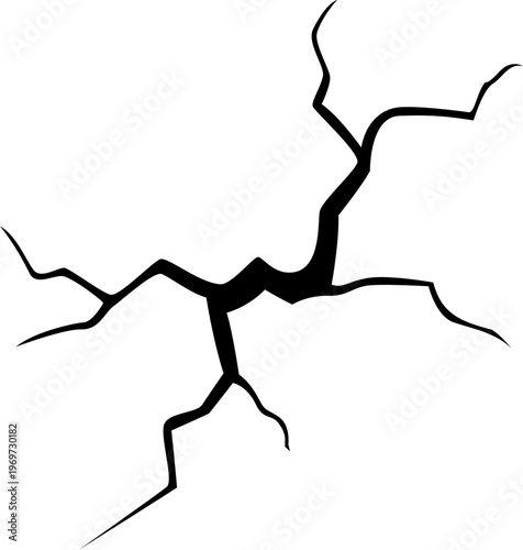 Illustration of cracks in walls or ground.