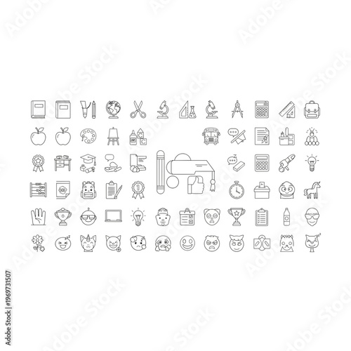 A collection of various office supplies