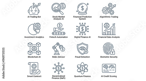 Business finance icons, financial symbols, 20 money management illustrations, accounting signs