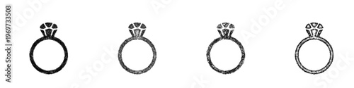 Sketch jewelry icon design set