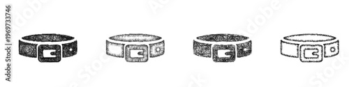 Sketch belt icon design set