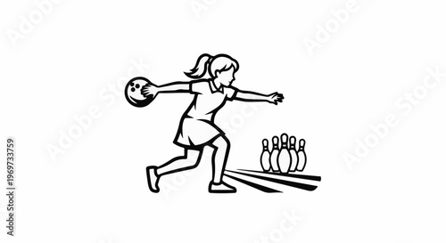 Person bowling, aiming to knock down pins on a lane
