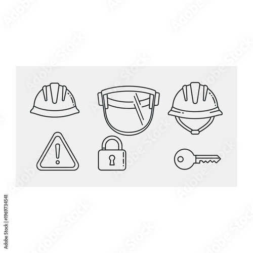 A collection of safety and security related icons