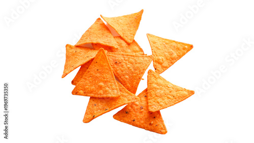Εκτύπωση καμβά A group of triangle-shaped chips  isolated on transparent background cut out
