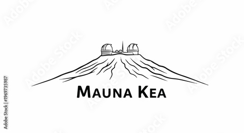 Mountain observatory with domed telescopes