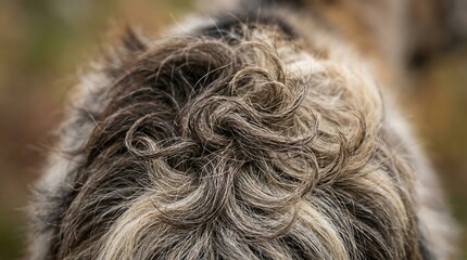 Close-up photos of textured woolly animal fur with natural curls and patterns