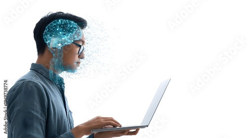 man with laptop
