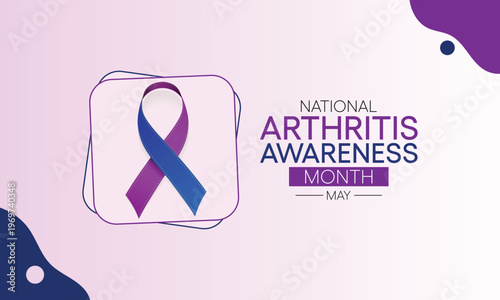 National Arthritis awareness month observed each year in May. it is a common condition that causes pain and inflammation in a joint. Arthritis affects people of all ages, including children. vector.