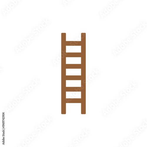 Wooden step ladder silhouette isolated on white background. Step ladder icon vector illustration design. eps10