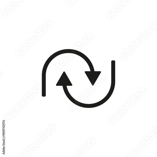 rotation arrow icon refresh. cyclic arrows refund vector icon. update graphic symbol Vector Illustration