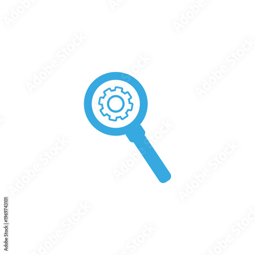 Search icon vector, Magnifying glass search icon, flat vector illustration, scan search symbol isolated. search symbol for web icons, zoom lens sign.