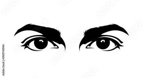 vector illustration of a male eye