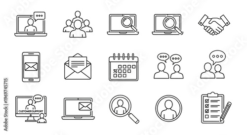 Collection of document icons representing various file management operations like saving, downloading, security, and analysis