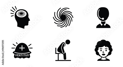 Illustrations depicting mental health challenges and the process of therapy