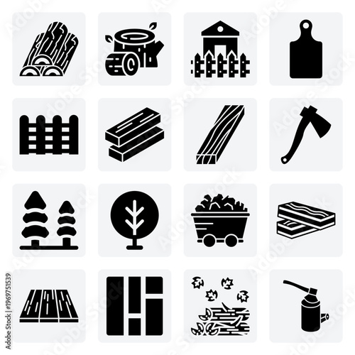 Timber Production Lifecycle – From Raw Tree Trunks And Bark Removal To Pressed Planks And Wood Furniture Factory