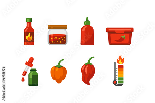Spicy Food Icons Collection