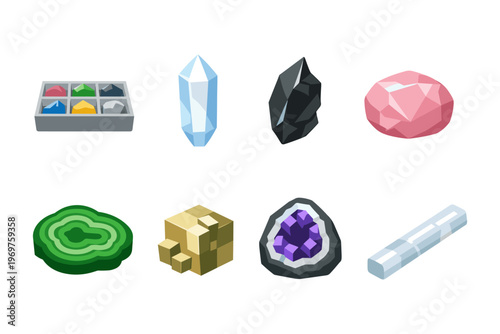 Collection of Gemstones and Minerals