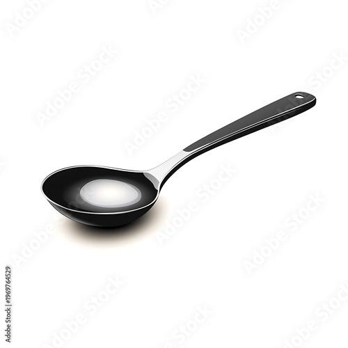 Elegant Ladle Kitchen Utensil White Isolated